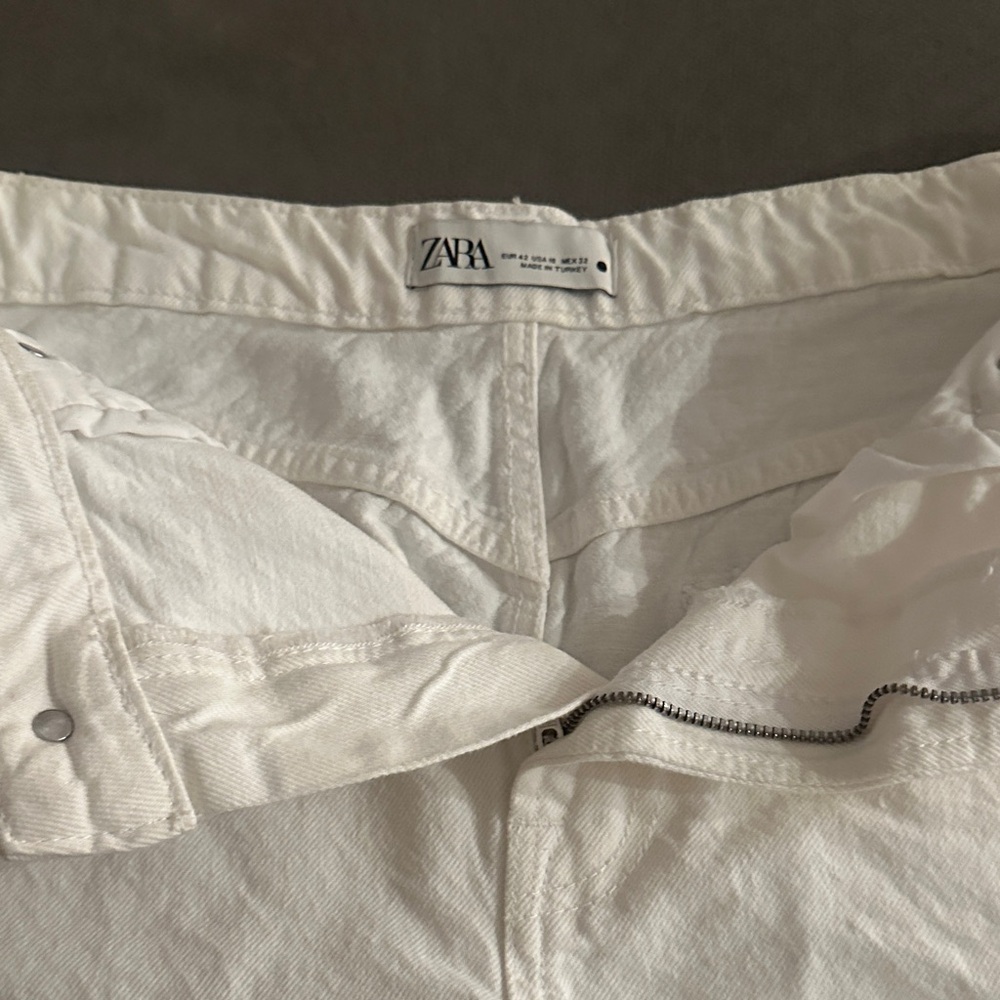Zara Crisp White Trousers
